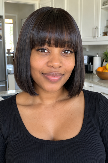 Blunt Bang on a Bob