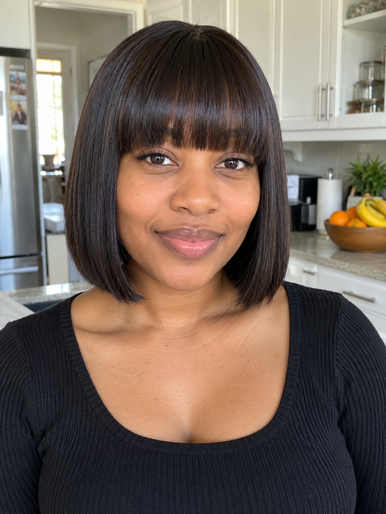 Blunt Bang on a Bob