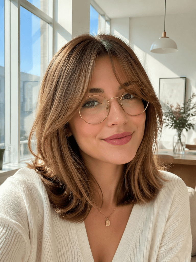 Curtain Bangs Lob