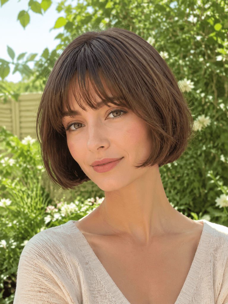 French Bob with Bottleneck Bangs