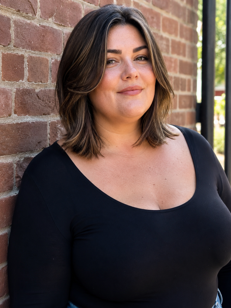 24 Confident Medium Hairstyles That Flatter Plus-Size Women