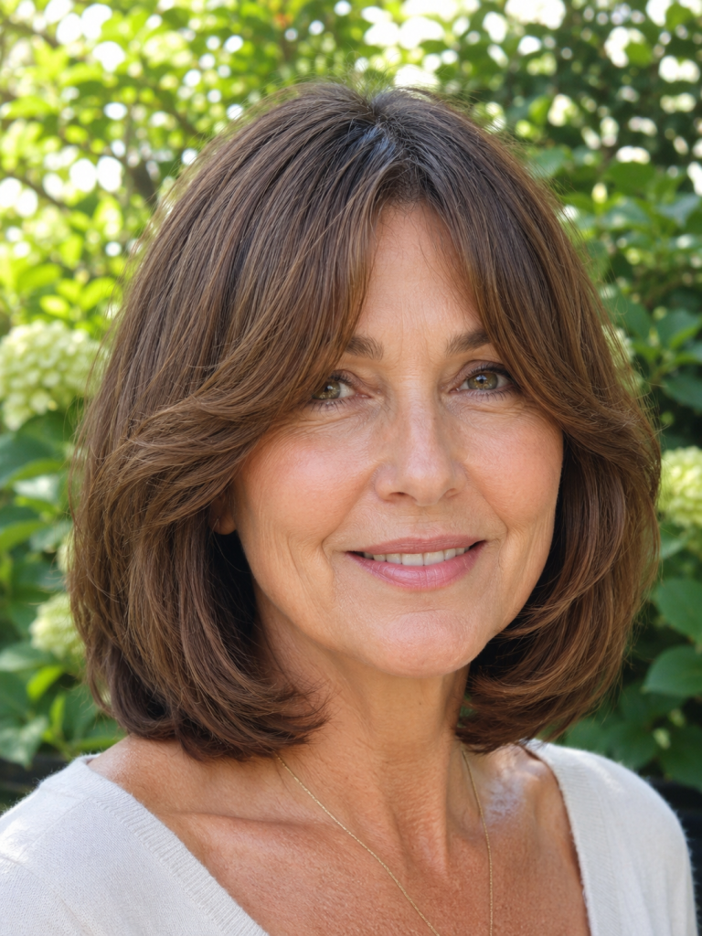 24 Modern Haircuts With Bangs for Women Over 50 to Try Now