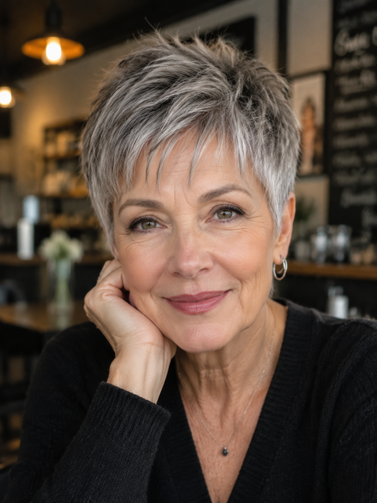 Textured Pixie Haircuts for Older Women