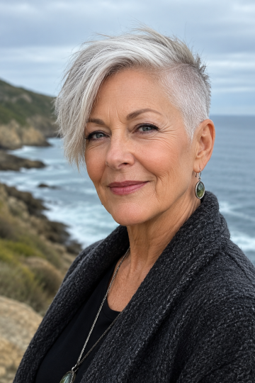 Undercut Pixie Haircuts for Women Over 60