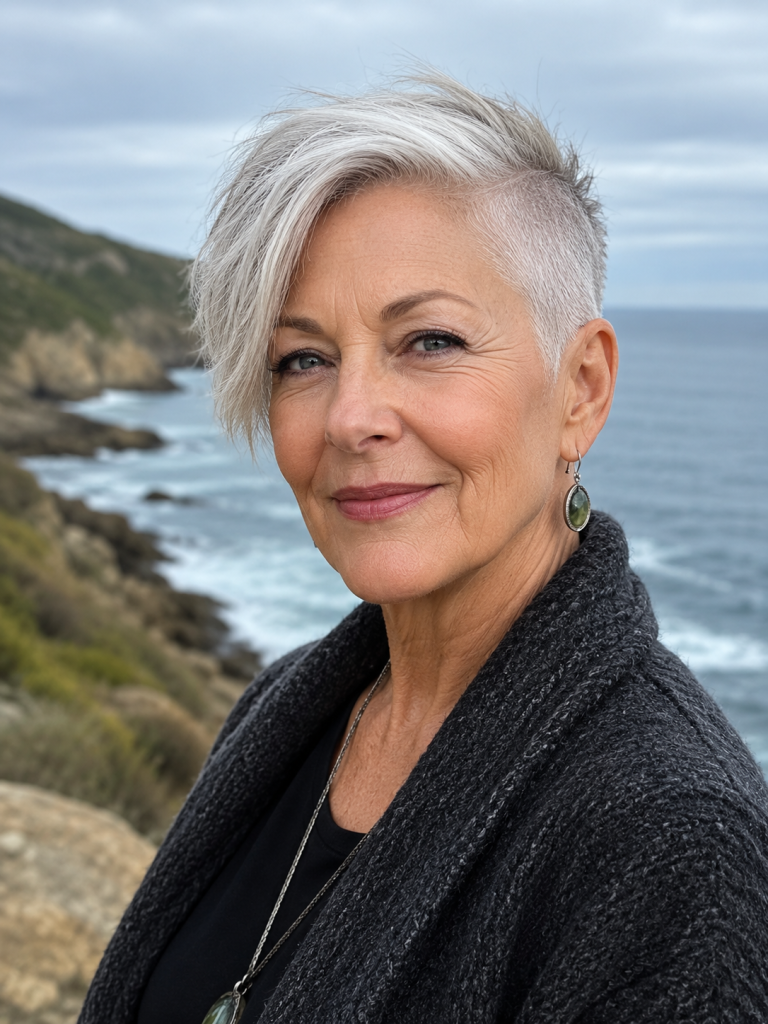 Undercut Pixie Haircuts for Women Over 60