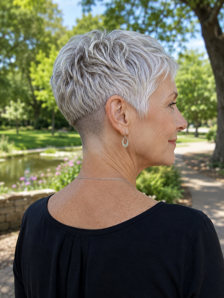 Undercut Pixie Haircuts for Older Women