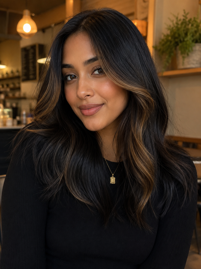 Honey Brown Balayage Ideas for Black Hair