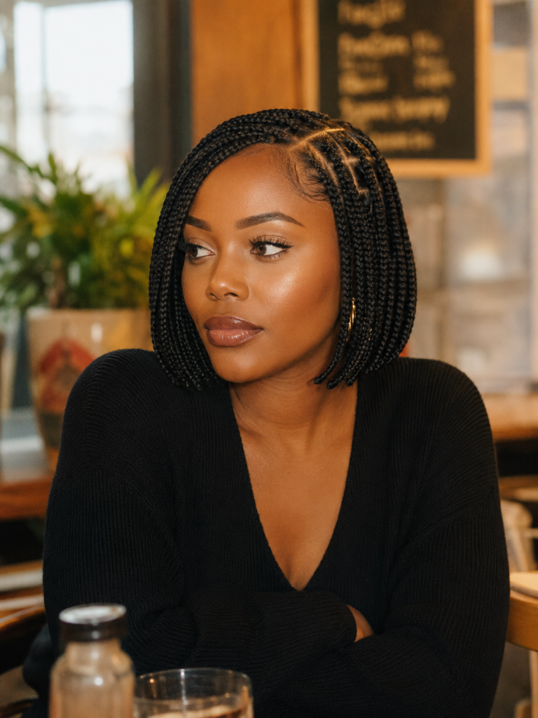 Short Box Braids Hairstyles