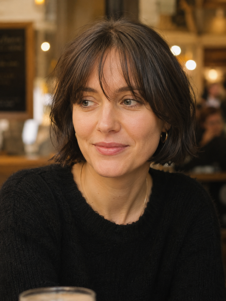 Short Hairstyles for Thin Hair With Curtain Bangs