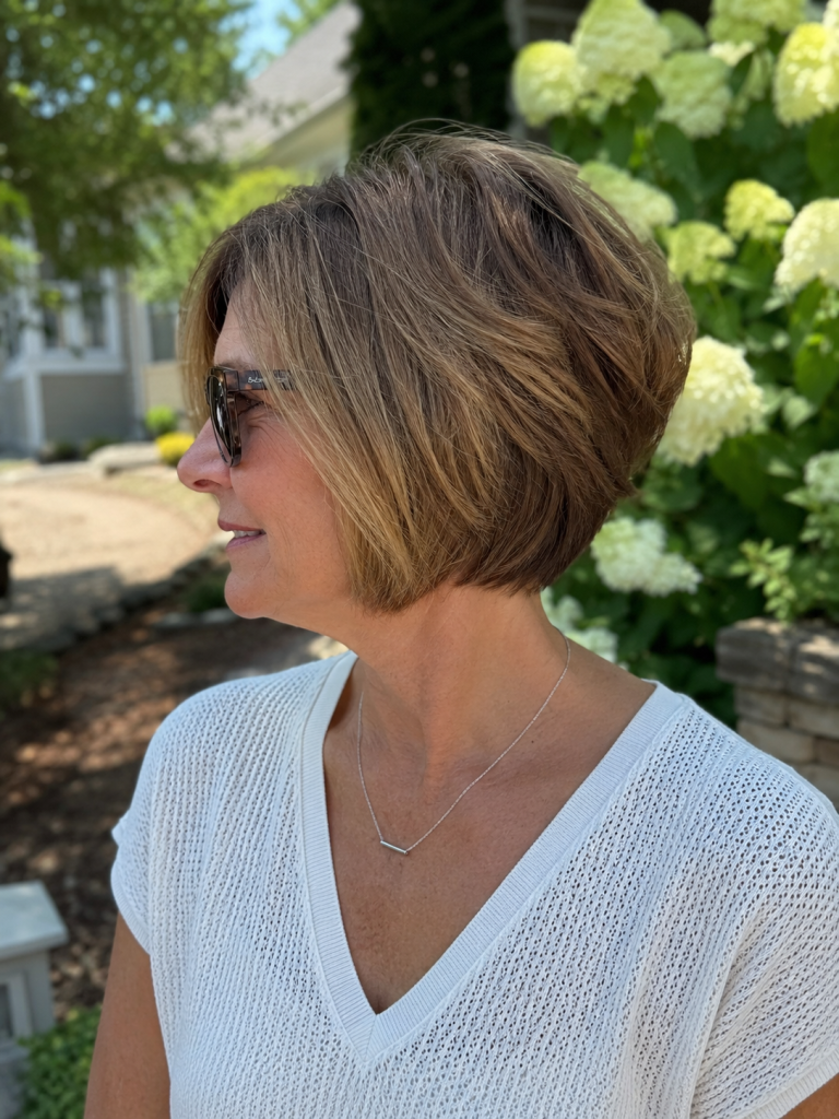 Short Stacked Haircuts for Older Women