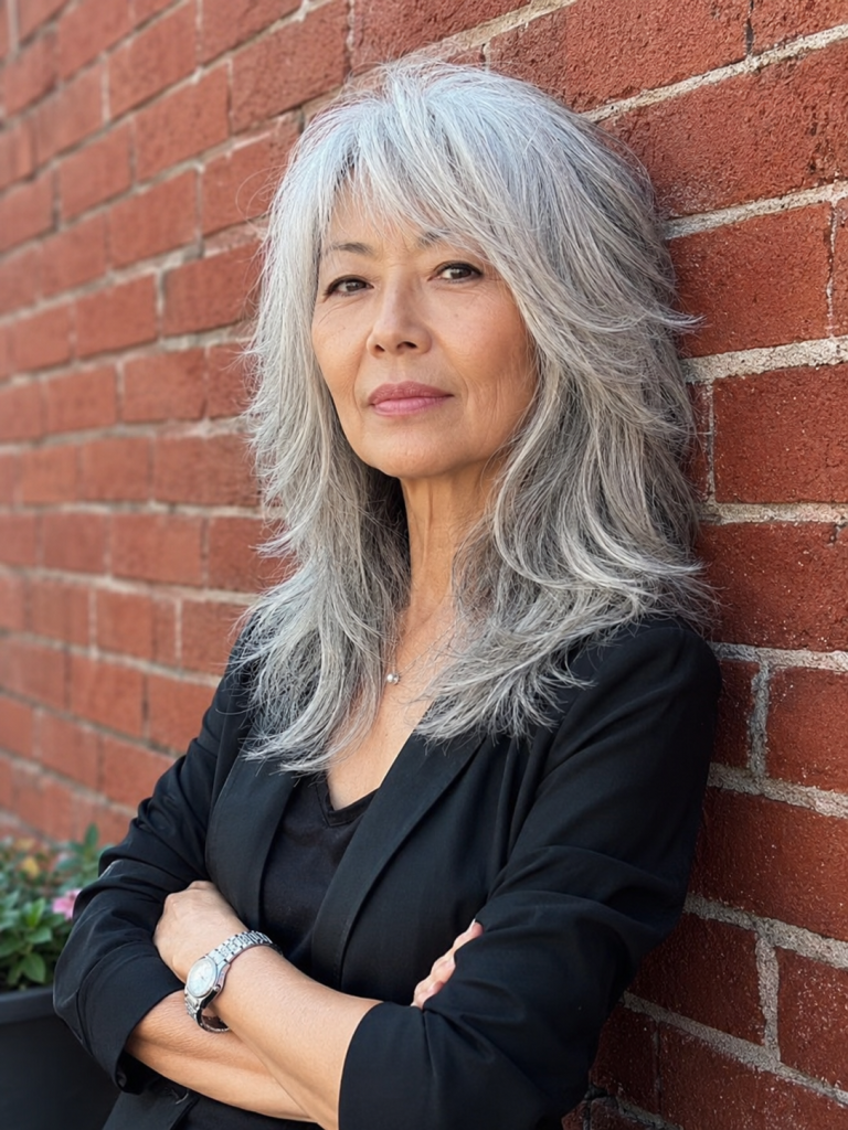 Long Shag Hairstyles That Flatter Older Women