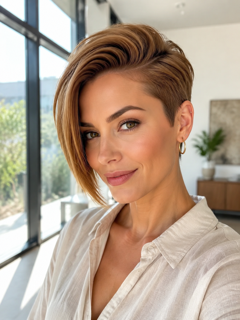 Long Pixie with Side-Swept Top
