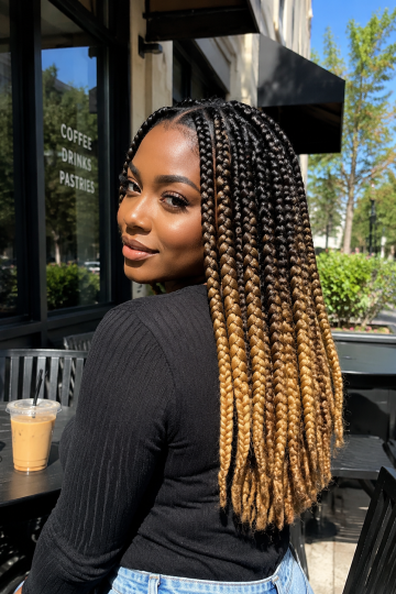 Ombré Large Knotless Braids
