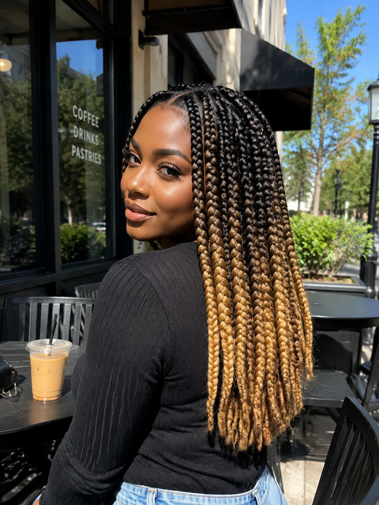 Ombré Large Knotless Braids