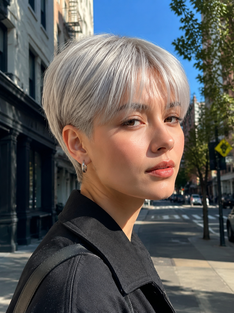 Pixie with Curtain Micro Bangs