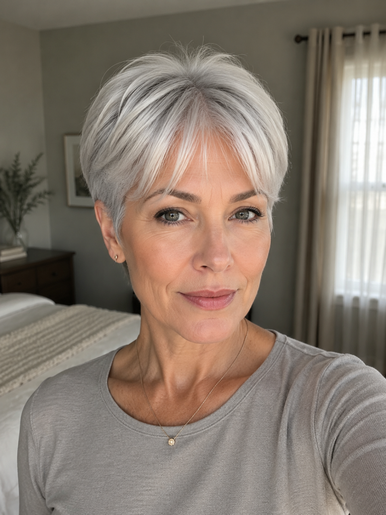 Pixie with Curtain Micro Bangs