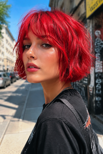 Vivid Color Punk Bob