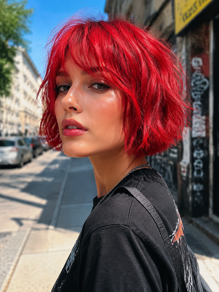 Vivid Color Punk Bob